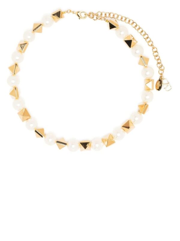 Valentino Garavani  Rockstud Swarovski pearl necklace