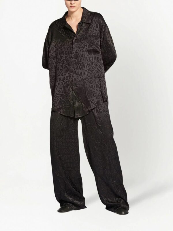 Balenciaga  long-print silk shirt - Image 2