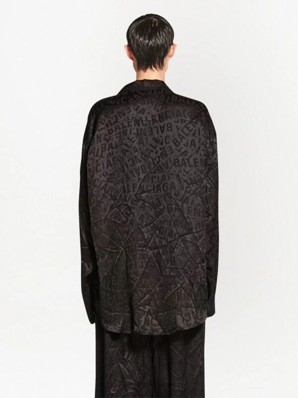 Balenciaga  long-print silk shirt - Image 4