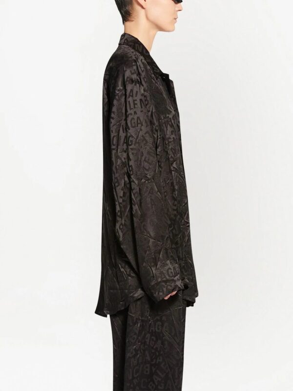 Balenciaga  long-print silk shirt - Image 3