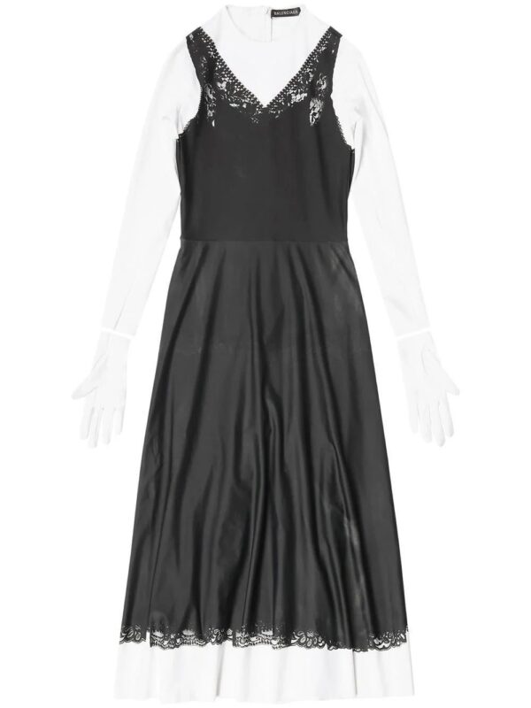 Balenciaga  layered glove-detail dress