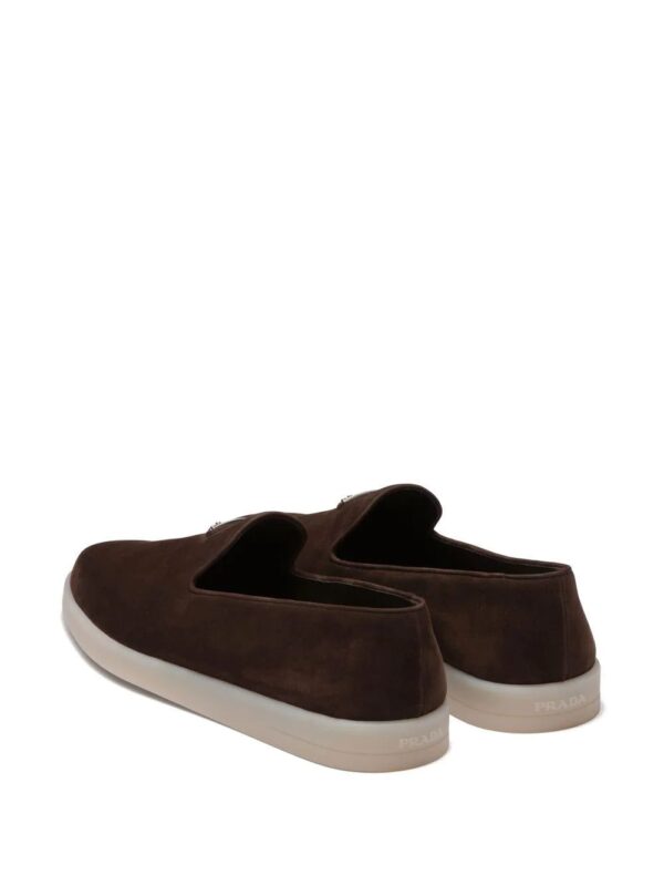 Prada  triangle-patch suede loafers - Image 3