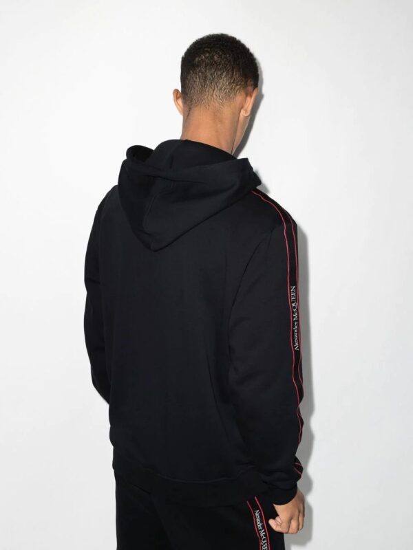 Alexander McQueen  logo-tape zip-up hoodie - Image 2