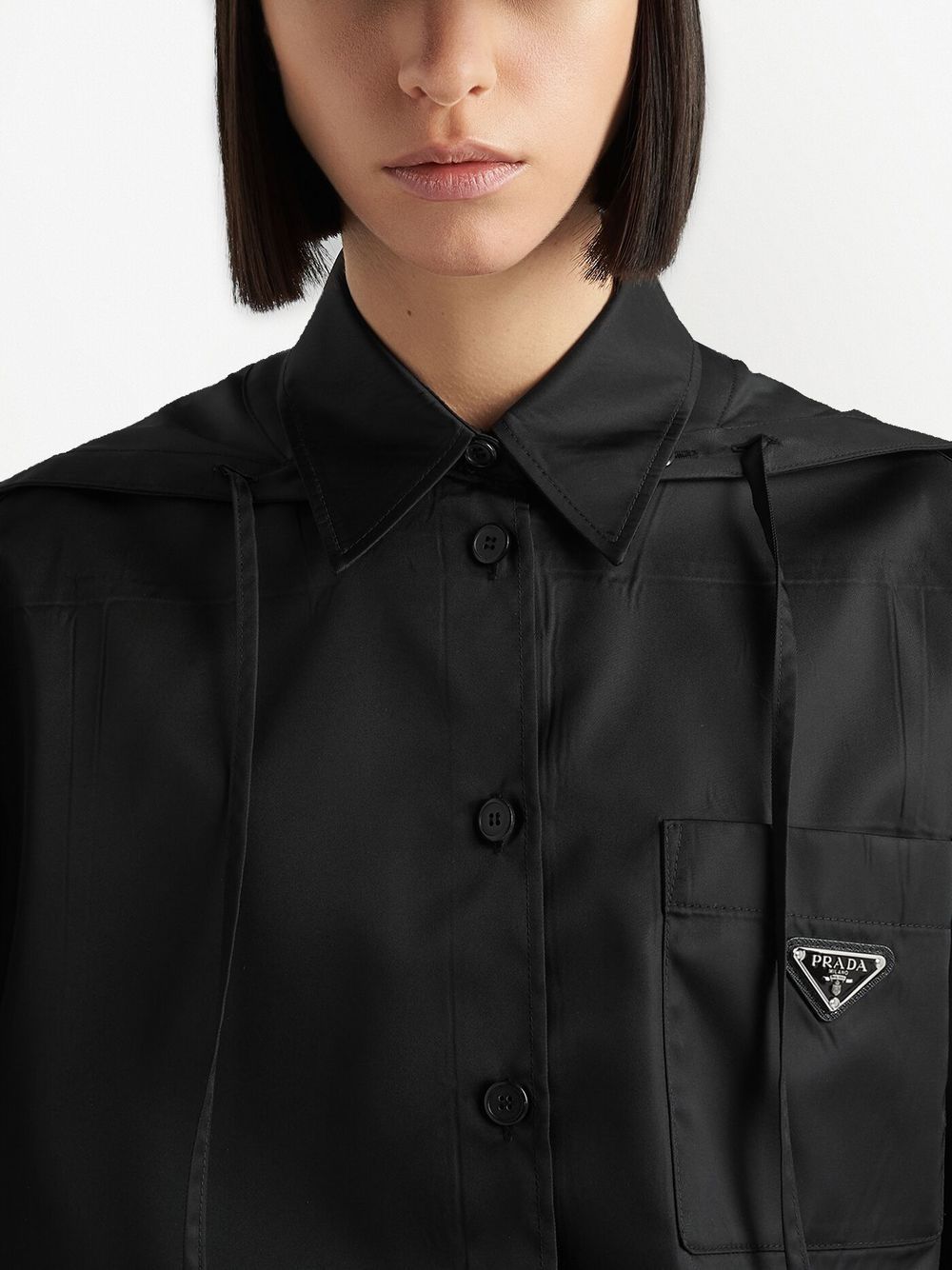 Prada Re-Nylon gabardine shirt - Image 4