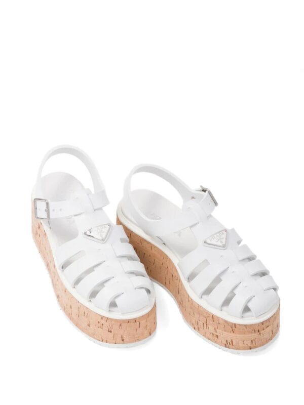 Prada platform wedge sandals - Image 4