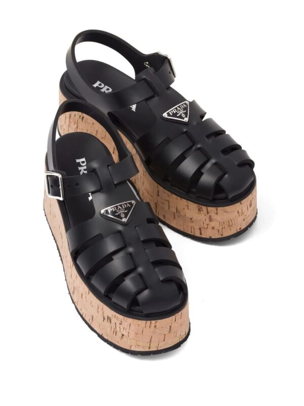 Prada  platform wedge sandals - Image 4