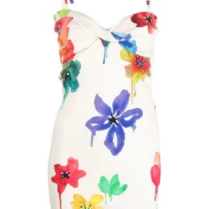 Off-White  floral-print sleeveless dress