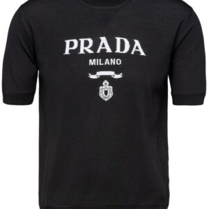 Prada  logo-intarsia wool jumper