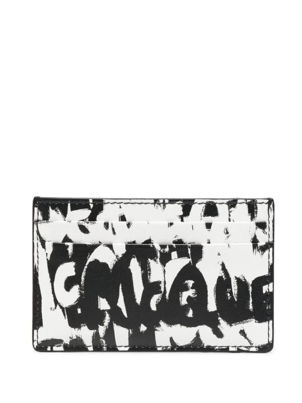 Alexander McQueen  two-tone logo-print cardholder