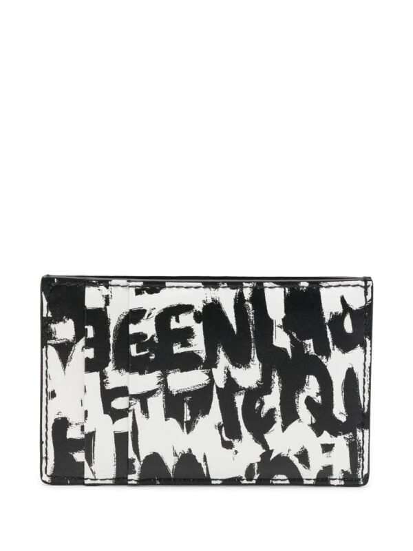 Alexander McQueen  two-tone logo-print cardholder - Image 2
