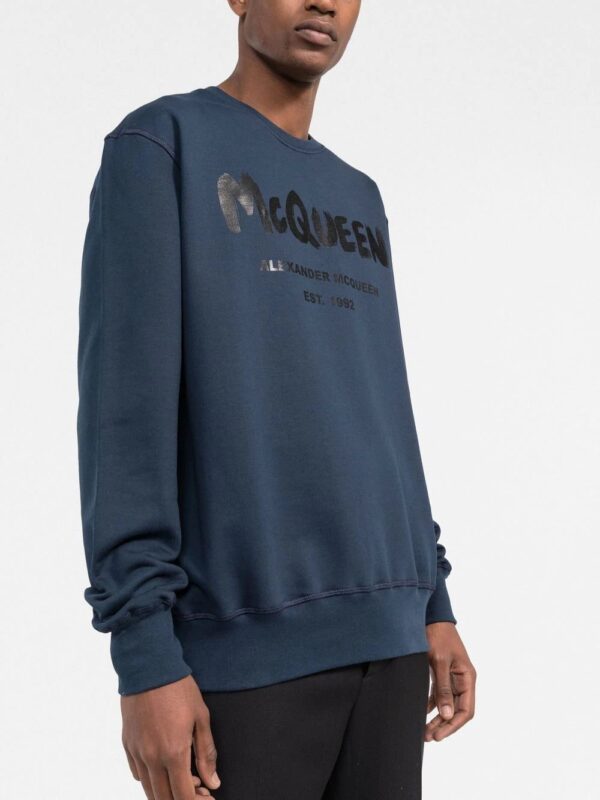 Alexander McQueen  graffiti-print crew neck sweatshirt - Image 3