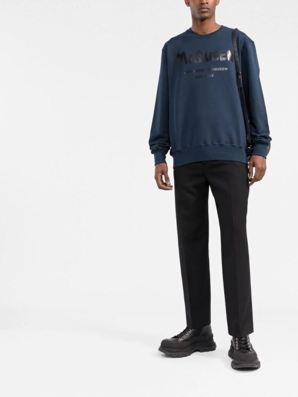 Alexander McQueen  graffiti-print crew neck sweatshirt - Image 2