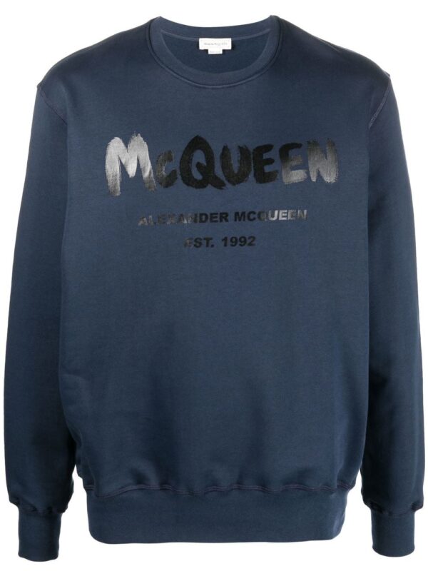 Alexander McQueen  graffiti-print crew neck sweatshirt