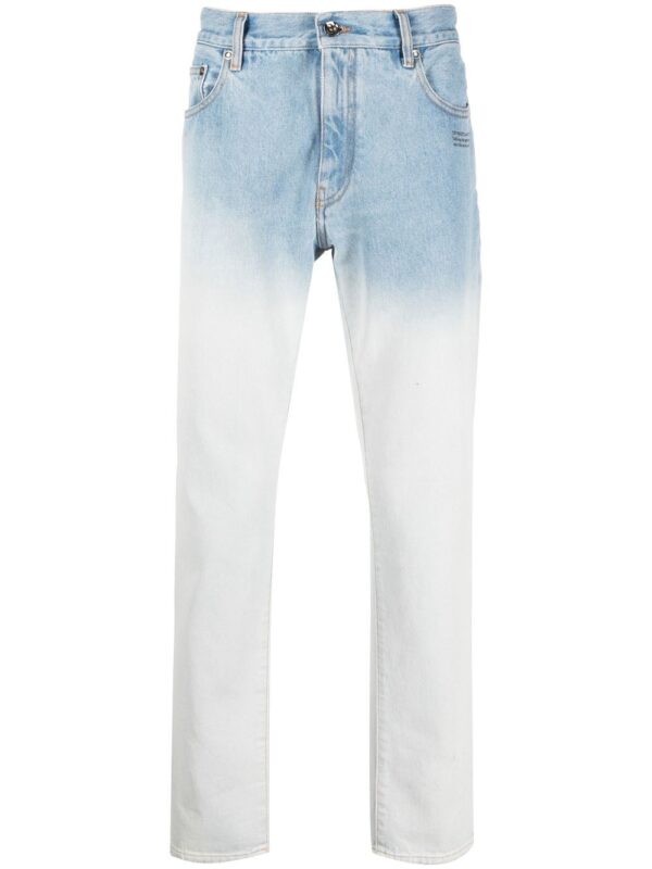 Off-White  gradient-wash slim-cut jeans