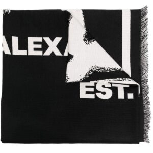 Alexander McQueen  Graffiti logo oversized scarf