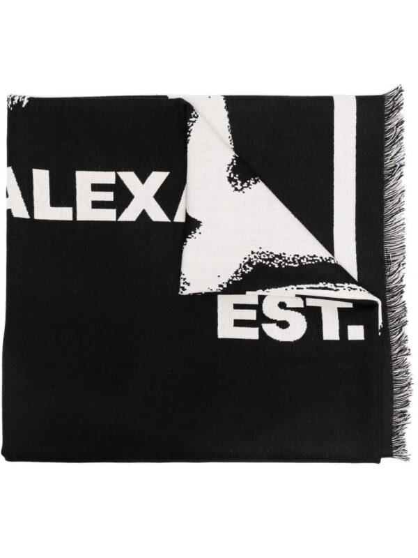 Alexander McQueen  Graffiti logo oversized scarf