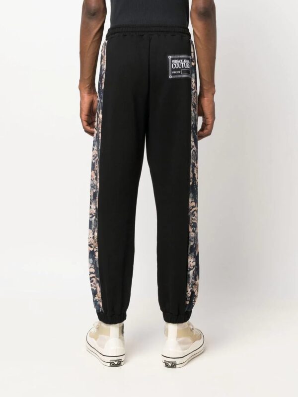 Versace Jeans Couture  floral-stripe track pants - Image 4