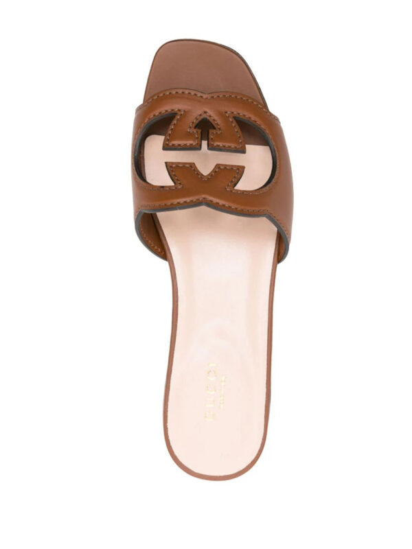 Gucci  Interlocking G leather sandals - Image 4