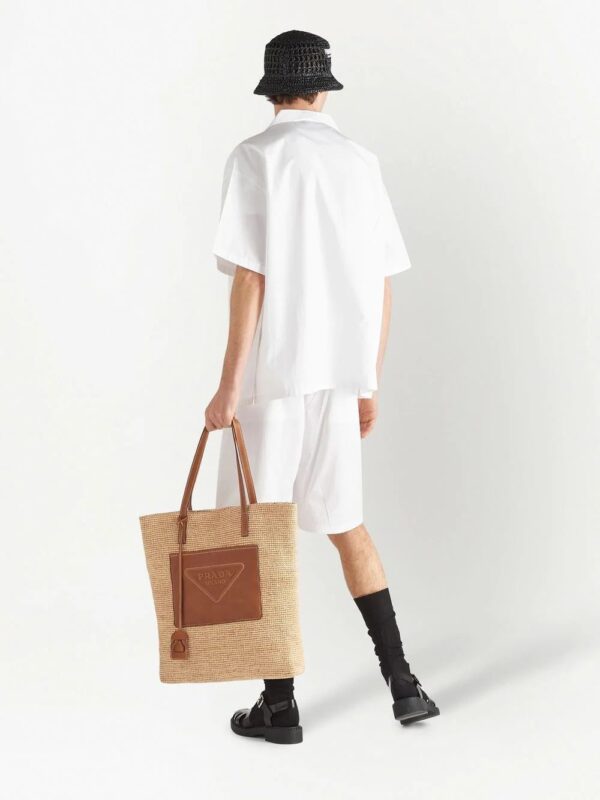 Prada  panelled cotton bowling shirt - Image 3