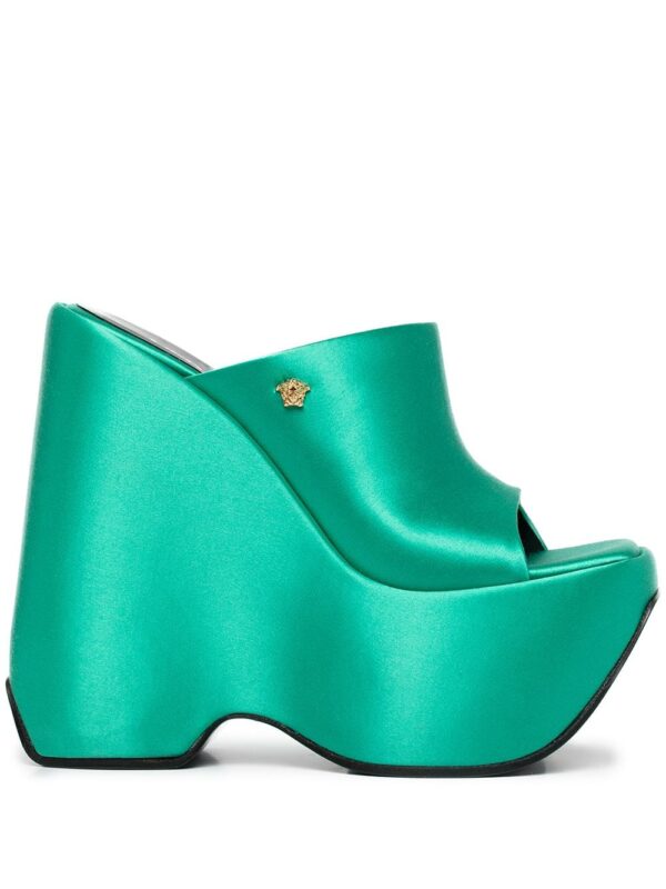 Versace platform wedge heels