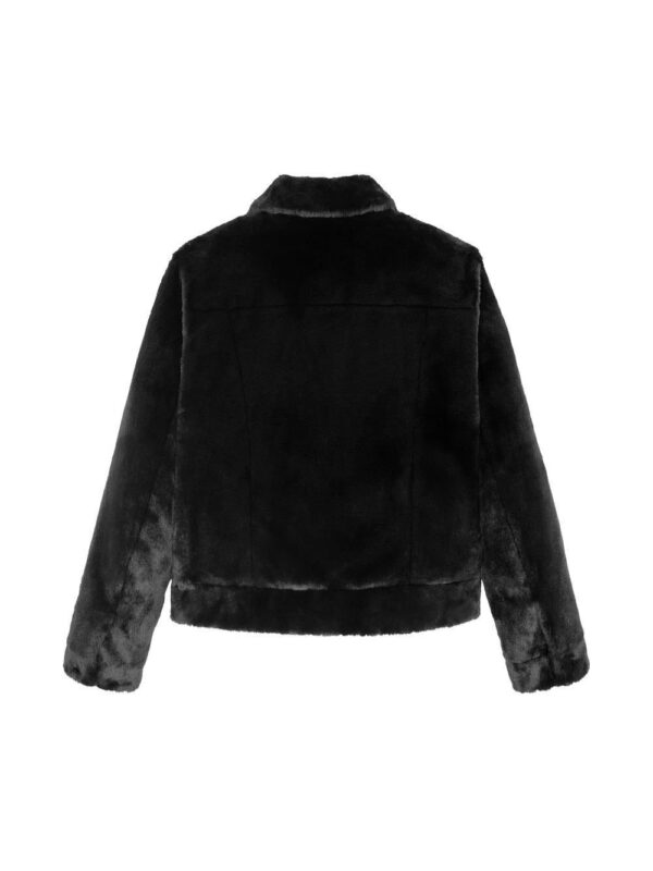 Saint Laurent  faux-fur detail trucker jacket - Image 2