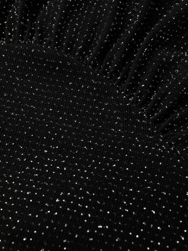 Saint Laurent glittery draped-back mini dress - Image 5
