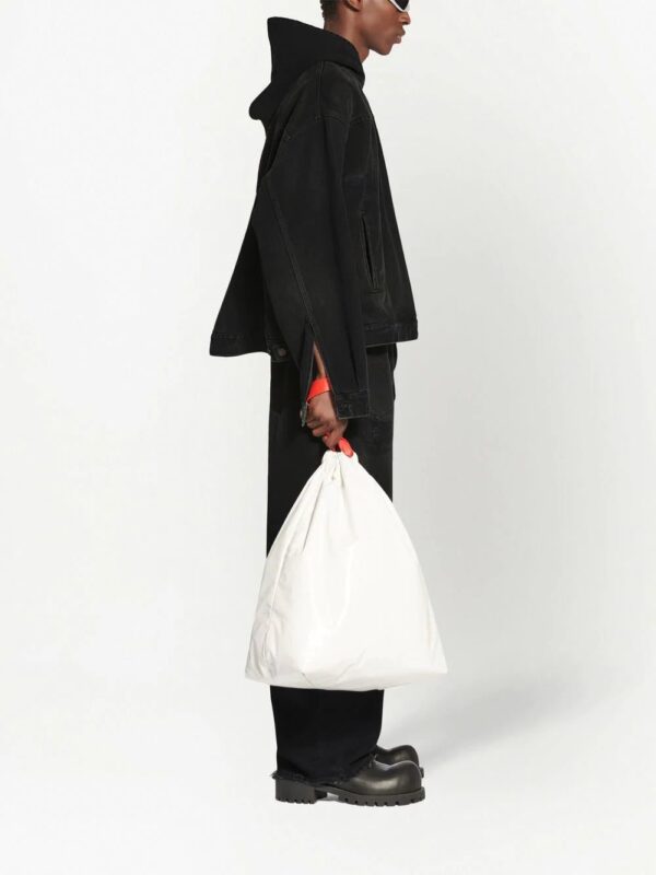 Balenciaga  matte-effect denim hoodie - Image 2
