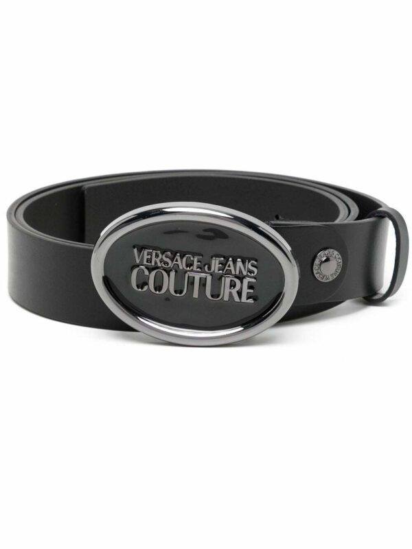 Versace logo-buckle leather belt