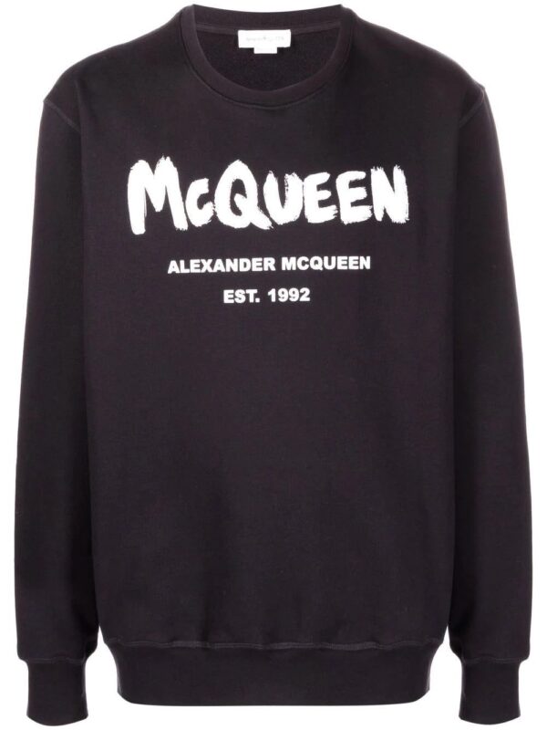 Alexander McQueen  graffiti-print crew neck sweatshirt