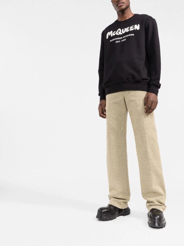 Alexander McQueen  graffiti-print crew neck sweatshirt - Image 2