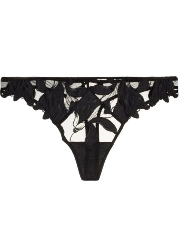 Fleur Du Mal  Lily embroidered hipster thong