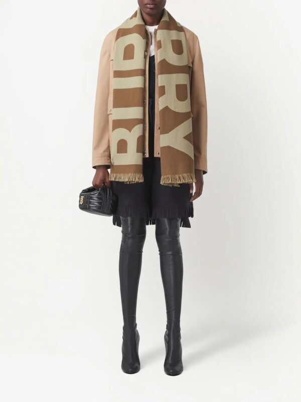 Burberry  logo wool jacquard scarf - Image 4
