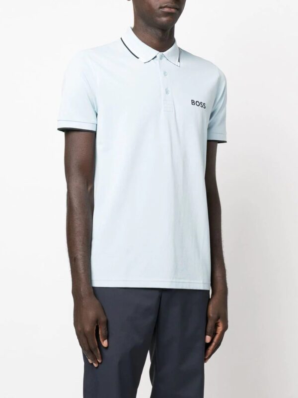 BOSS  embroidered-logo polo shirt - Image 3