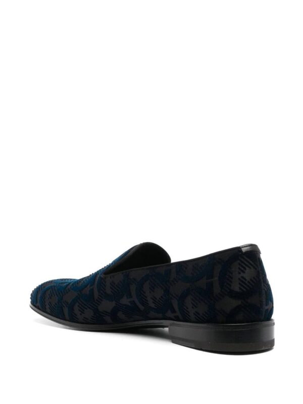 Ferragamo  flocked logo-print loafers - Image 3