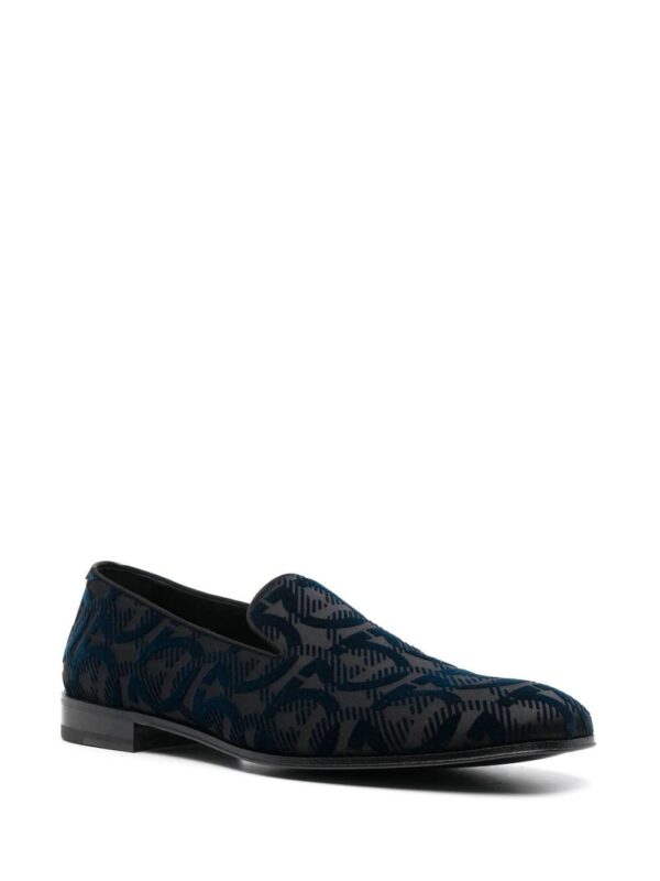 Ferragamo  flocked logo-print loafers - Image 2