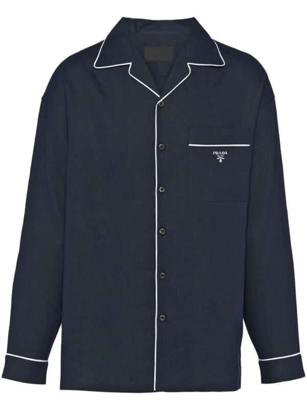 Prada  piped linen shirt