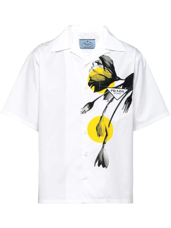 Prada  floral-print short-sleeved shirt