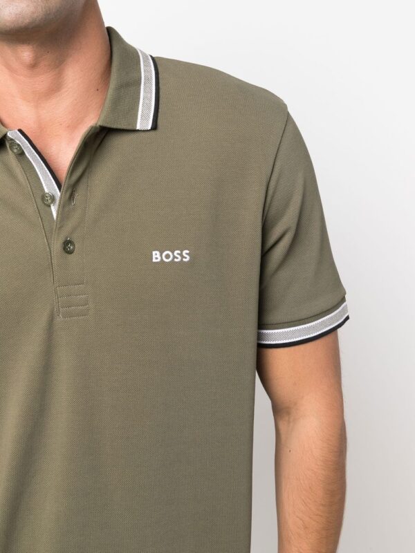 BOSS  embroidered-logo cotton polo shirt - Image 4