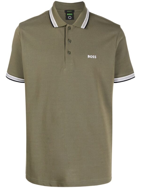 BOSS  embroidered-logo cotton polo shirt
