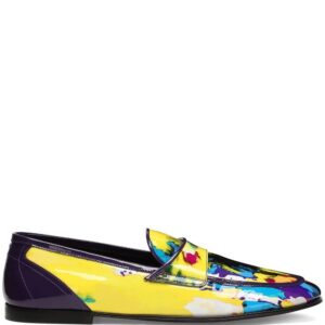 Dolce & Gabbana  tie-dye paint-print loafers
