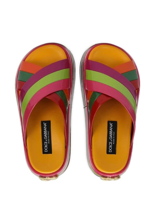 Dolce & Gabbana  colour-block flatform slides - Image 4