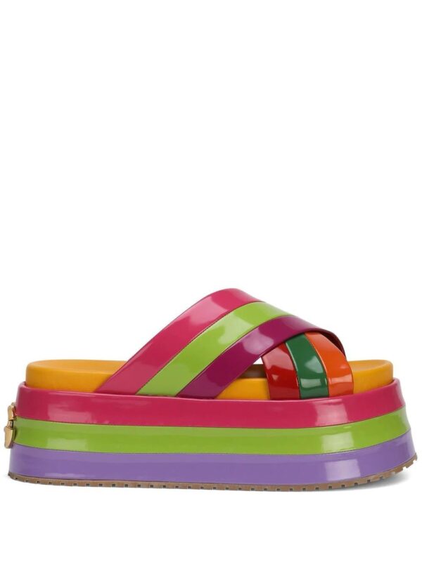 Dolce & Gabbana  colour-block flatform slides