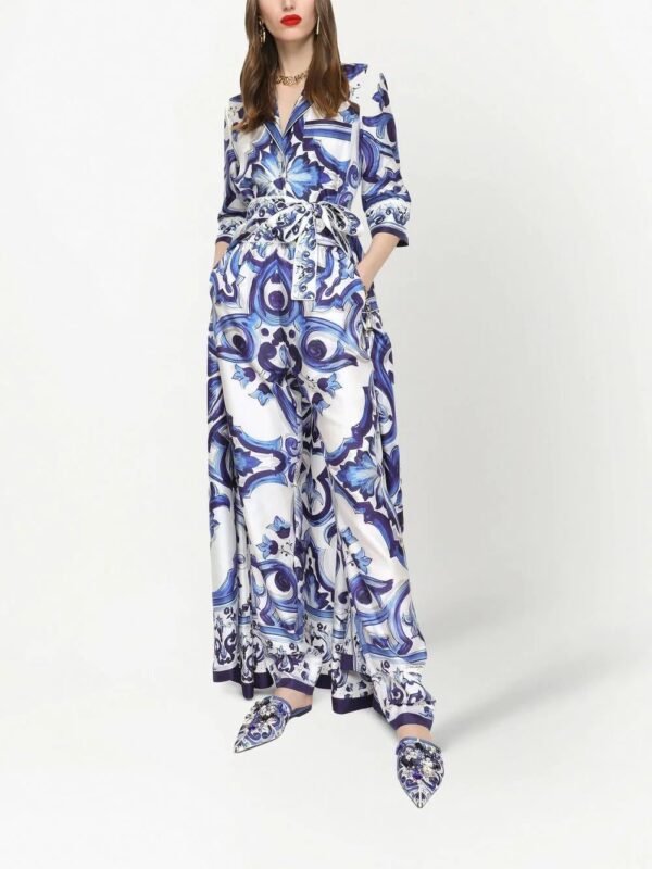 Dolce & Gabbana  Majolica-print maxi shirt dress - Image 2