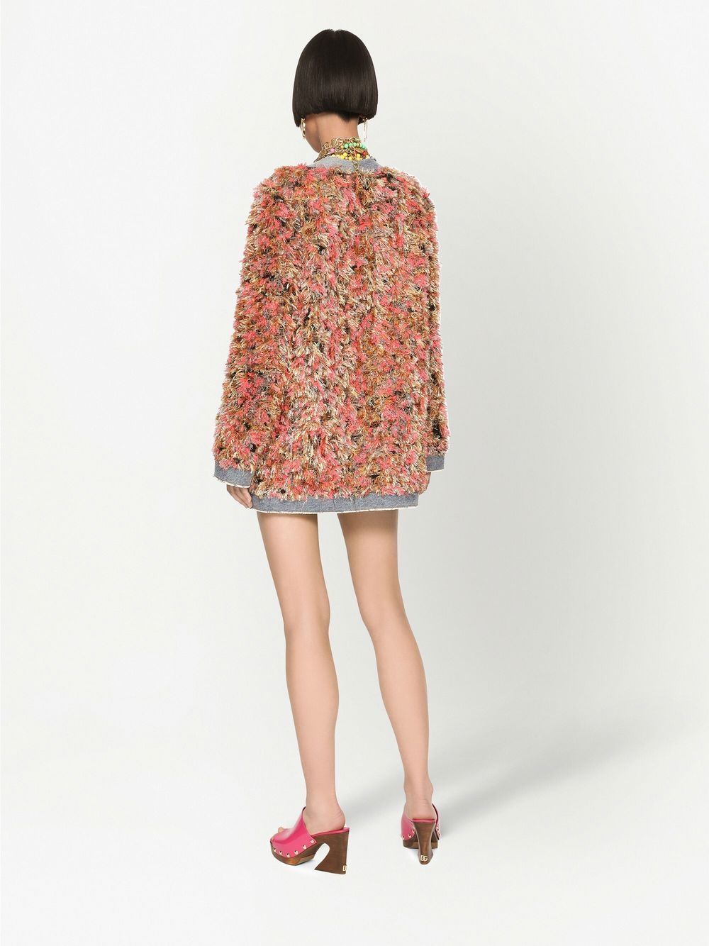 Dolce & Gabbana fur-effect jacquard jacket - Image 4