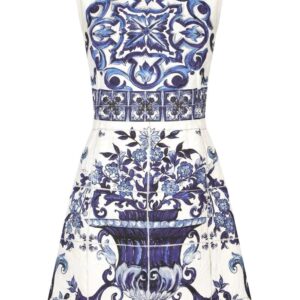 Dolce & Gabbana  Majolica-print brocade mini dress