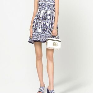 Dolce & Gabbana Majolica-print bandeau minidress