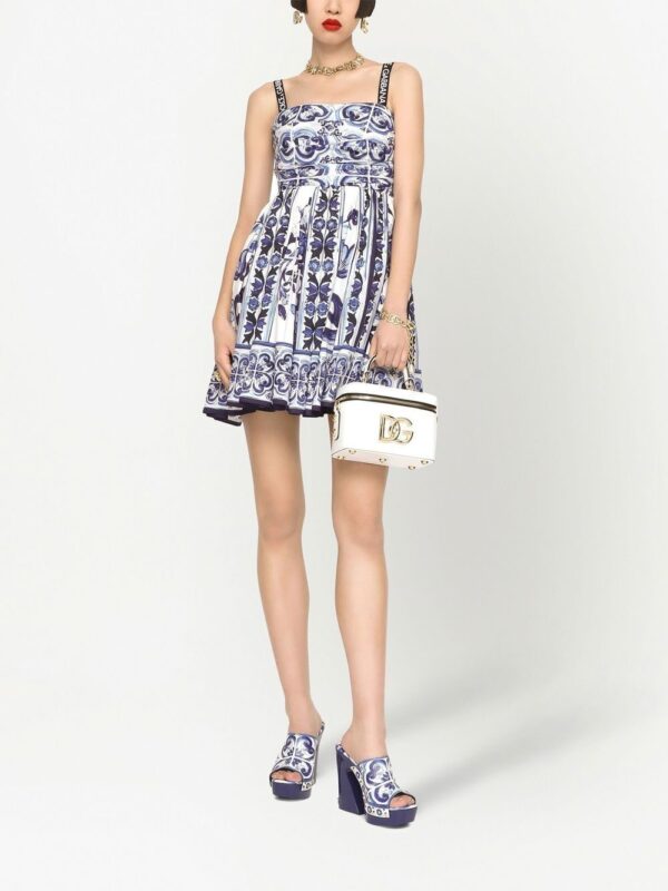 Dolce & Gabbana Majolica-print bandeau minidress