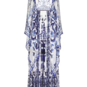 Dolce & Gabbana  Majolica-print floor length dress