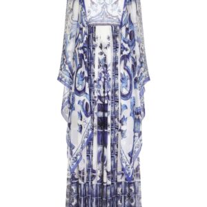 Dolce & Gabbana Majolica-print floor length dress