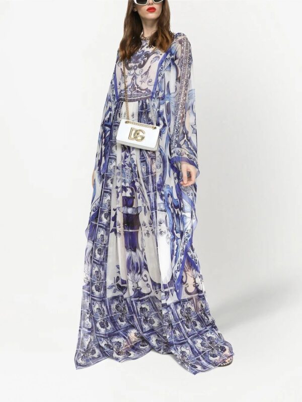 Dolce & Gabbana  Majolica-print floor length dress - Image 2